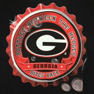 Georgia Bulldogs T-Shirt Bottle Cap Black Tee